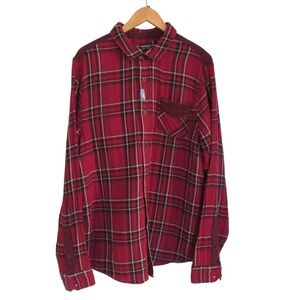 Buffalo David Bitton Mens Red Plaid Button Down Shirt XXL Classic Regular Fit